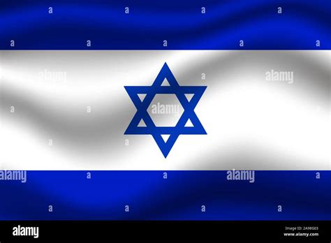 La bandera nacional de Israel . Los colores originales y proporción ...