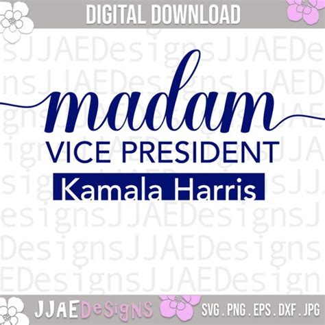 Madam Vice President Kamala Harris All Star SVG Png Etsy