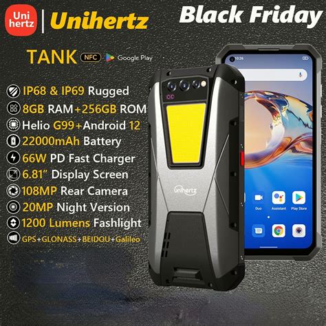 World Premiere Unihertz Tank Larger Battery Rugged Smartphone Android