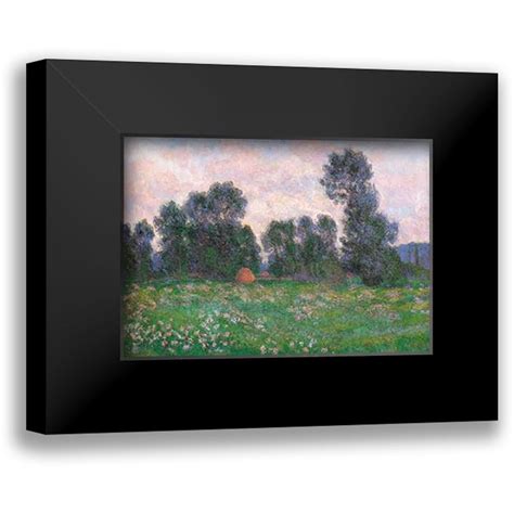 Monet Claude X Black Modern Framed Museum Art Print Titled