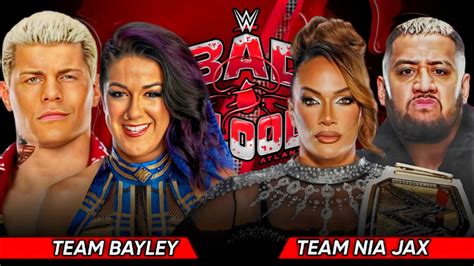 WWE Cody Rhodes Bayley Vs Solo Sikoa Nia Jax Full Match WWE Bad