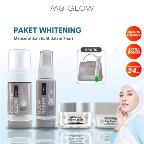 Jual Ms Glow Paket Wajah Whitening 4 Item Paket Pencerah Glowing