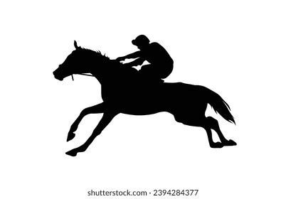 Horse Riding Silhouette High Vector Stock Vector (Royalty Free ...