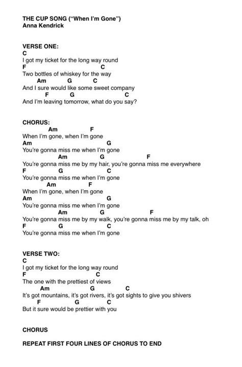 When Im Gone Chords Ukulele Chords Songs Ukulele Songs Ukulele