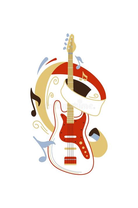 Gitara P aska Wektorowa Ikona Ilustracja Wektor Ilustracja złożonej z