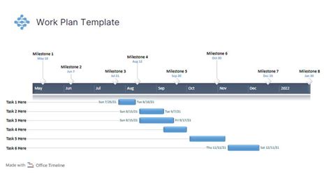 Work Plan - Free Timeline Template | Work plans, How to plan, Office ...