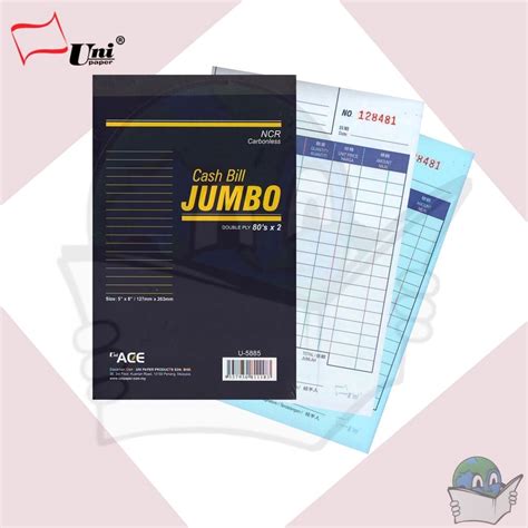 UNI U 5885 5 X 8 Bill Book 80 S X 2 Ply NCR Carbonless 1pc