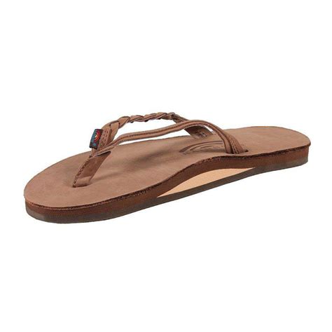 Rainbow Sandals Flirty Braidy Leather Sandal In Dark Brown Country