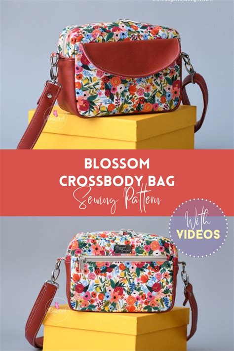 Blossom Crossbody Bag Sewing Pattern With Video Sew Modern Bags In