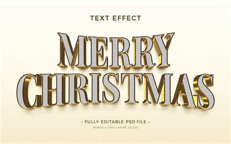 Efecto De Texto Feliz Navidad Archivo Psd Premium