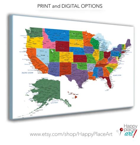 Vector Map of United States of America with Printable Quality ...