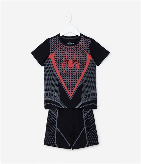 Pijama Infantil Estampa Do Homem Aranha Miles Morales Tam A