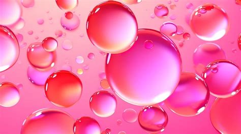 Pink Bubbles Background Hd