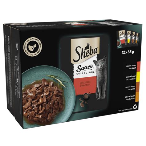 SHEBA® Sauce Collection Adult Cat Food Succulent Selection 12 x 85g Pouch