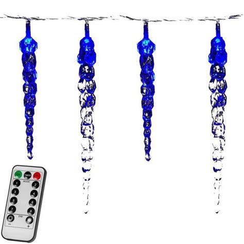 Guirlandes Lumineuses Stalactites Glaçons LED Blanc Bleu Voltronic