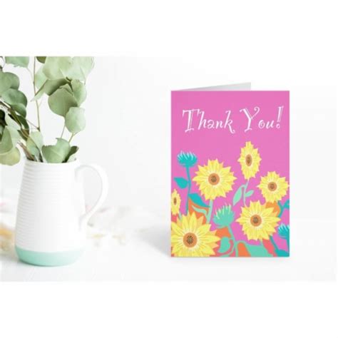 Stonehouse Collection Sunflower Thank You Note Card 10 Note Cards And