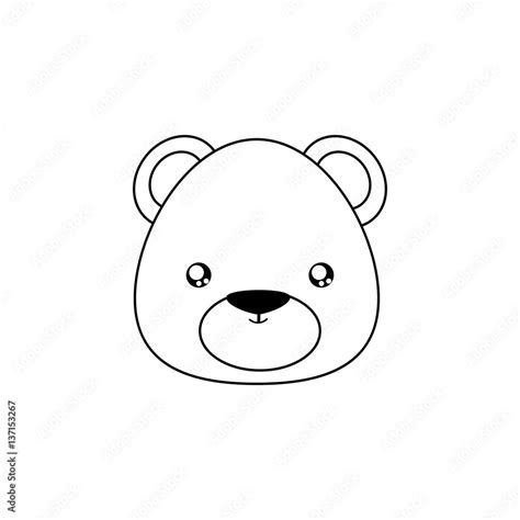 bear Drawing Face Stock Vector | Adobe Stock