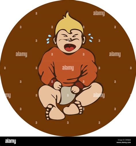 Sick Baby Crying Stock Vector Images Alamy