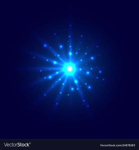 Abstract blue glow light burst explosion Vector Image