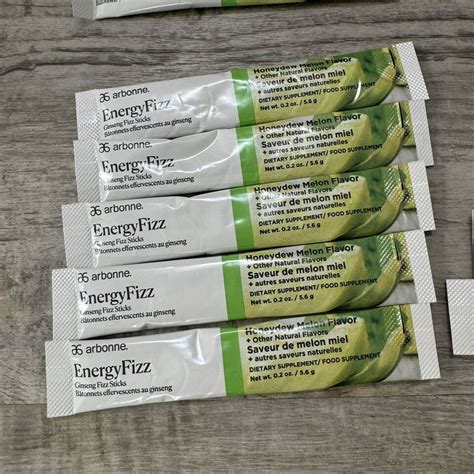 Arbonne Energy Fizz Honeydew Melon Flavor Energyfizz Ginseng Sticks