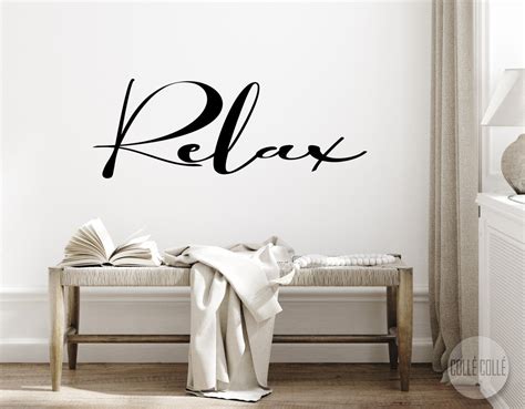 Relax Wall Art Relax Wall Decal Relax Wall Decor Relax Wall Sticker