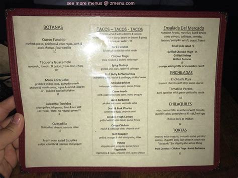 Menu At Taco Diablo Pub And Bar Evanston B Davis St A