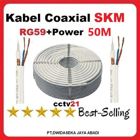 Jual Skm Kabel Coaxial Cctv M Rg Power Dc Tarik Gambar M Hasil