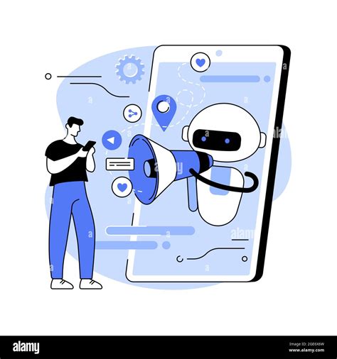 Artificial Intelligence In Social Media Abstract Concept Vector