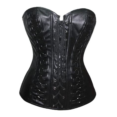 Masquerade Costume Hire Leather Corset With Ring Detail