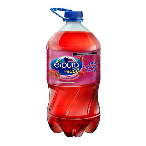 Agua Epura con jugo de jamaica arándano 5 l Walmart