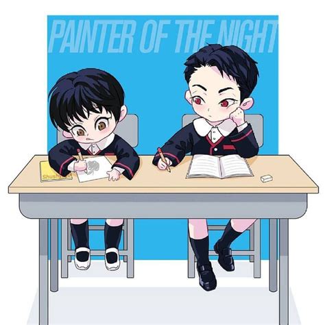 Painter Of The Night Na Kyum Otaku Chibi Twitter Night Portrait