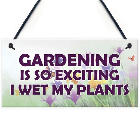 Funny Garden Sign Hanging Plaque Summerhouse Shed Home Decor | DIY at B&Q