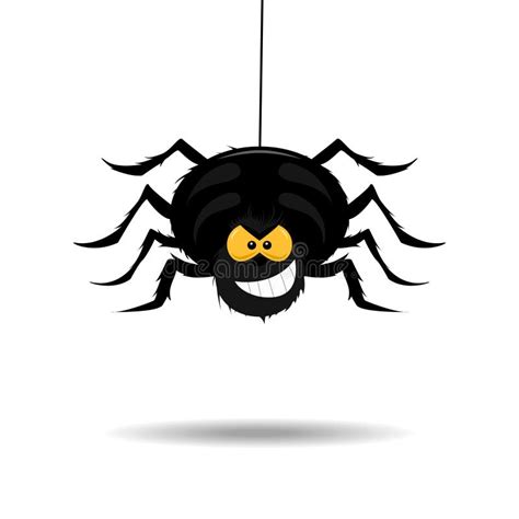 Evil and scary spider stock vector. Illustration of spider - 46166621