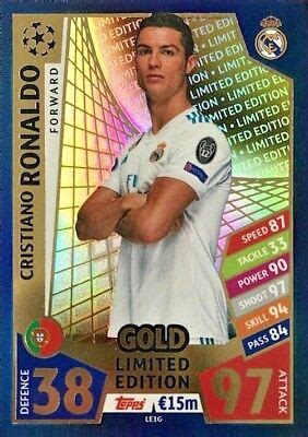 Uefa Champions League Match Attax Cristiano Ronaldo Gold Card