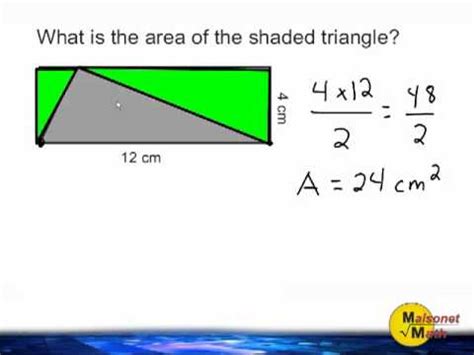 Area Of Triangle And Rectangle