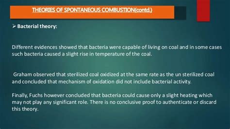 Detection and prevention of spontaneous combustion