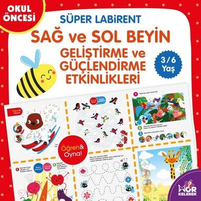 Okul Öncesi Süper Labirent 3 6 Yaş Mor Kelebek Sağ ve Sol Beyin