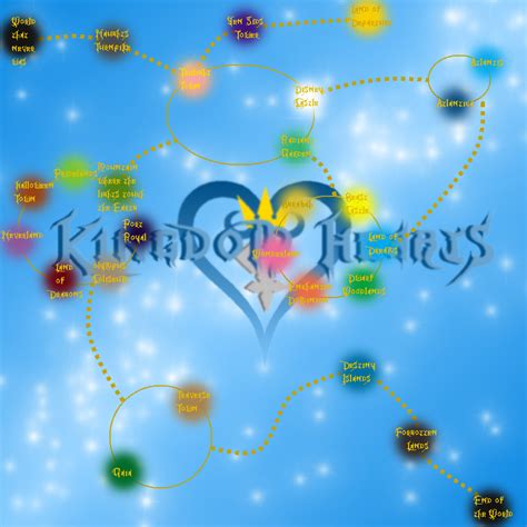 Kingdom Hearts Map - Small by StargazerSammie on DeviantArt