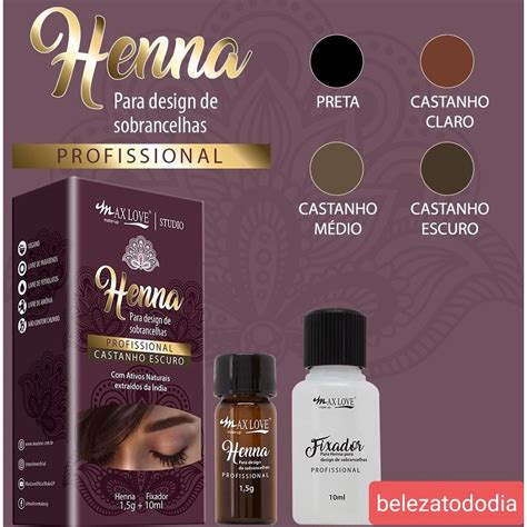 Henna Para Sobrancelhas Fixação Hena De Efeito Natural Creme max