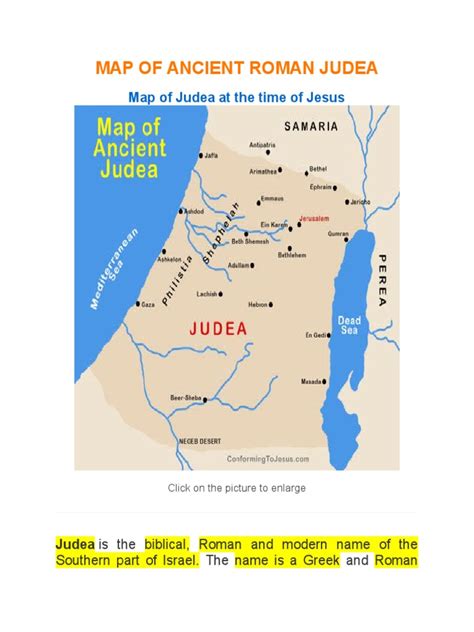 Map Of Ancient Roman Judea Pdf Samaria Judea