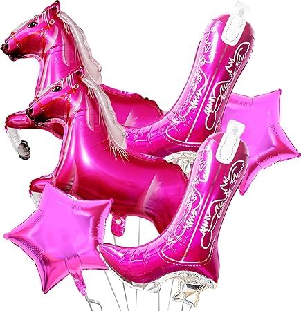 Amazon 6Pcs Western Cowgirl Party Balloons Pink Cowgirl Boots