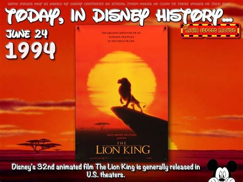 Today In Disney History ~ June 24th