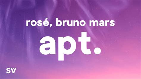 RosÉ And Bruno Mars Apt Lyrics Youtube