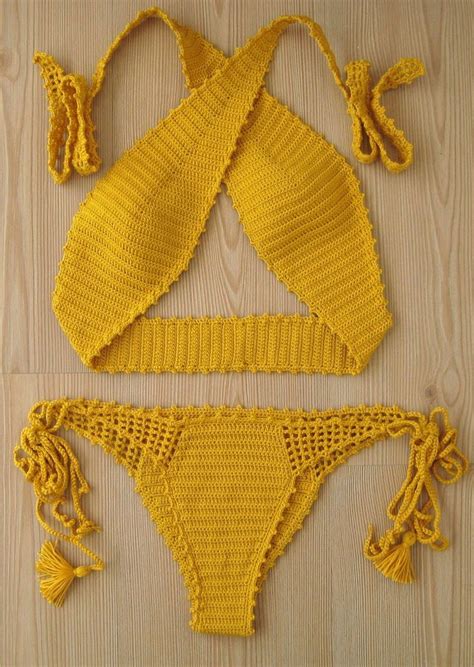 Bikini Alluncinetto Bikini Alluncinetto Giallo Costume Da Bagno All