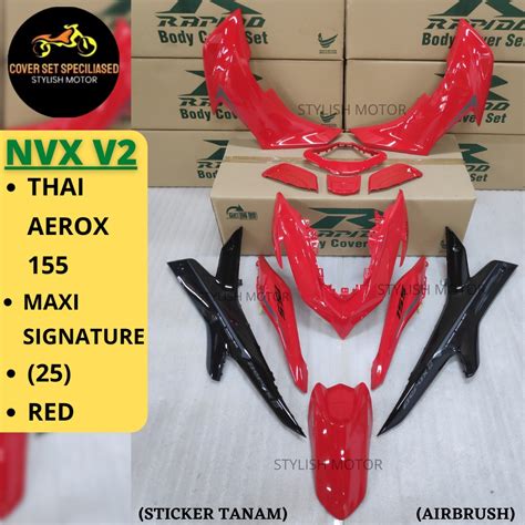 Sticker Tanam Airbrush Rapido Cover Set Yamaha Nvx V Thailand Aerox