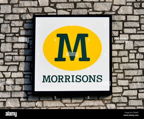 Morrisons Supermarket logo, The Old Show Ground, Kendal, Cumbria ...