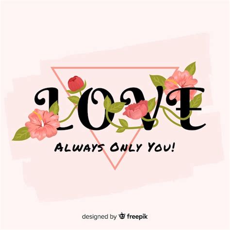 Free Vector Slogan With Flowers