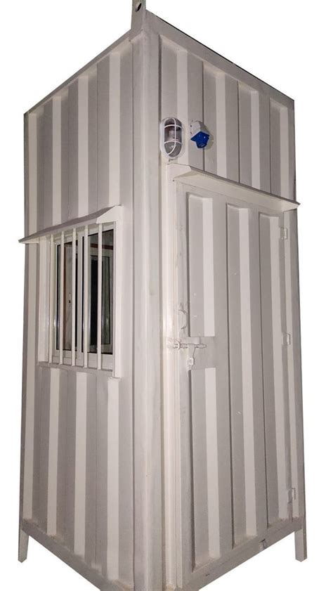 Rectangular Mild Steel Portable Security Cabins For Guard Room At Rs