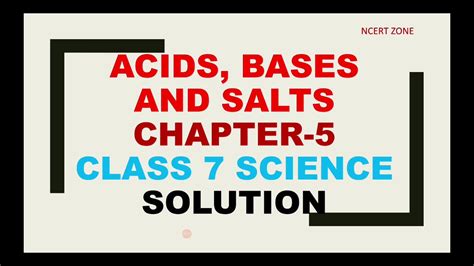 Chapter 5 Acids Bases And Salts Ncert Solution Class 7 Science