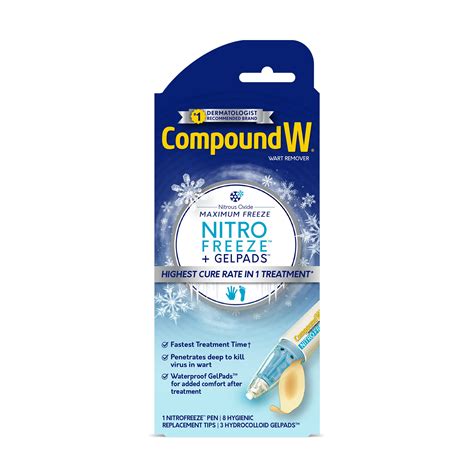 Compound W Nitrofreeze Xl Wart Removal Pen With 8 Replaceable Tips And